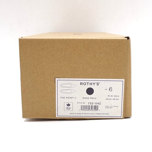 NIB Rothy's "The Point II" Knit Women's Flats in Deep Navy Blue - US Size 6 - Picture 10 of 10